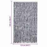 Insect Curtain Silver 118x220 cm Chenille 315140