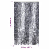 Insect Curtain Silver 118x220 cm Chenille 315140