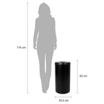 ZNTS V-Part Self Extinguishing Waste Paper Bin 50 L Black 445359