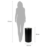ZNTS V-Part Self Extinguishing Waste Paper Bin 50 L Black 445359