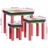 Square Table 3 pcs Multicolour 4017583