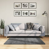 Rug OVIEDO Short Pile Anthracite 120x120 cm 375467