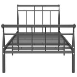 Bed Frame without Mattress Black Metal 100x200 cm 325033