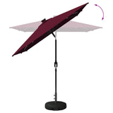 Garden Parasol with LED Lights and Base 200 x 300 cm Polyester 42036244