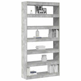 Book Cabinet Concrete Grey 100 x 30 x 198 cm Engineered Wood 3333927