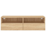 TV Wall Cabinet Sonoma Oak 100x30x30 cm Engineered Wood 836886