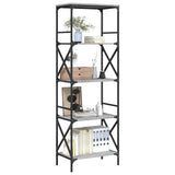 Bookcase 5-Tier Grey Sonoma 59x35x171 cm Engineered Wood 837625
