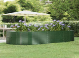 Garden Raised Bed Green 291x140x68 cm Galvanised Steel 319098