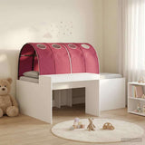 Bed with Tunnel 4 pcs White and Red Engineered Wood 3423669