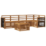 Sectional Sofa Set 5 pcs Natural Solid Acacia Wood 3384380