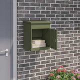 Parcel Drop Box with Door Olive green 47.5 x 38 x 59 cm Steel 874943