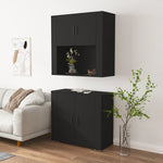 Highboard Black Engineered Wood 3185352