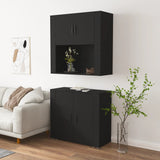 Highboard Black Engineered Wood 3185352