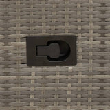 Reclining Garden Chairs 2 pcs with Cushions Grey Poly Rattan 365649