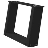 Coffee Table Legs U-Shaped 2 pcs Black 50x cm Steel 4012744