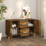 Sideboard Smoked Oak 100x36x60 cm Engineered Wood 817465