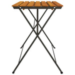 ZNTS Folding Bistro Table 100x54x71 cm Solid Wood Acacia and Steel 319971