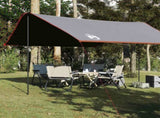 Camping Tarp Grey and Orange 430x380x210 cm Waterproof 94684