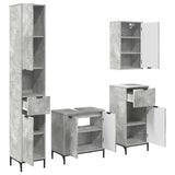 Bathroom Furniture Set Concrete Grey Engineered wood, Metal 3393116