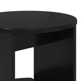 Side Cabinet Black Engineered Wood 899835