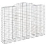 Arched Gabion Baskets 4 pcs 300x50x200/220 cm Galvanised Iron 3146793