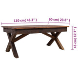 ZNTS Coffee Table Mixed Recycled Wood 110x60x45 cm 244492