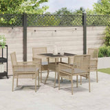 Garden Dining Set 5 pcs Beige Poly rattan 3334930