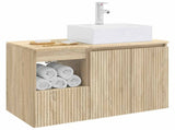 Bathroom Furniture Set 2 pcs Sonoma Oak Engineered Wood 3404056