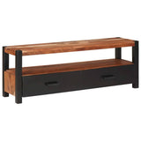 Media Cabinet Brown 110 x 30 x 40 cm Solid Acacia Wood 4104009