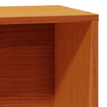ZNTS Bookcase Bed without Mattress Wax Brown 90x190cm Single Solid Wood Pine 3323088