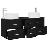 Bathroom Furniture Set 3 pcs Black 49.5 x 44.5 x 65.5 cm 3405956