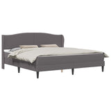 Bed Frame with Headboard Grey 180 x 200 cm Faux Leather 3415271