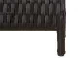 Room Divider 5 Panels Black Poly Rattan 365364