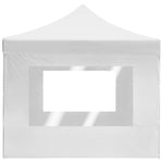 Professional Folding Party Tent with Walls Aluminium 4.5x3 m White 45500