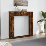 Fireplace Surround Smoked Oak 100x20x100 cm Engineered Wood 854575