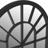 ZNTS Garden Mirror Black 90x45 cm Iron for Outdoor Use 318348