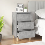 ZNTS Bedside Cabinet Concrete Grey 40x35x70 cm Engineered Wood 819664