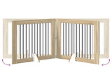 Dog Gate with Stands 2 pcs Sonoma Oak 100 x 100 cm 892026