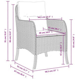 Garden Chairs with Cushions 2 pcs Beige Poly Rattan 365148