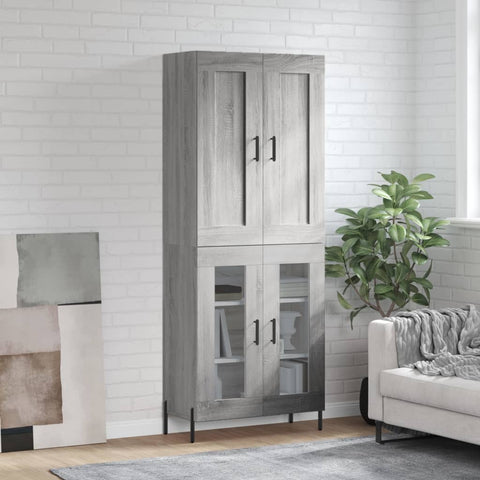 Highboard Grey Sonoma 69.5x34x180 cm Engineered Wood 3199631