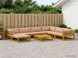Sofa Set 8 pcs Natural Solid Acacia Wood 3417291