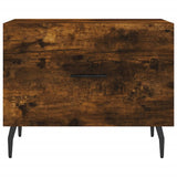 Coffee Tables 2 pcs Smoked Oak 50x50x40 cm Engineered Wood 829439