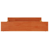 Bed Drawers 2 pcs Wax Brown Solid Wood Pine 847171