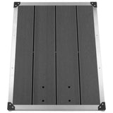 Outdoor Shower Tray WPC Stainless Steel 80x62 cm Grey 48203