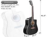 KMA101 41In Basswood Panel Matte Edging Folk Guitar with 10W Amplifier Bag 46780606