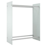 Firewood Rack White 80x35x100 cm Tempered Glass 327471