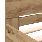 Bed Frame Artisan Oak 203 x 185 x 70 cm Engineered Wood 3378500