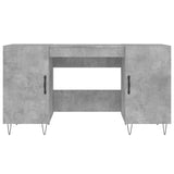 Desk Concrete Grey 140x50x75 cm Engineered Wood 829544