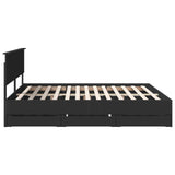 Bed Frame with Drawer Black 180 x 200 cm Engineer Wood 3410680