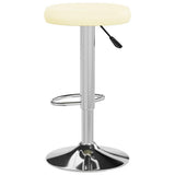 Bar Stools 2 pcs Cream Faux Leather 333101